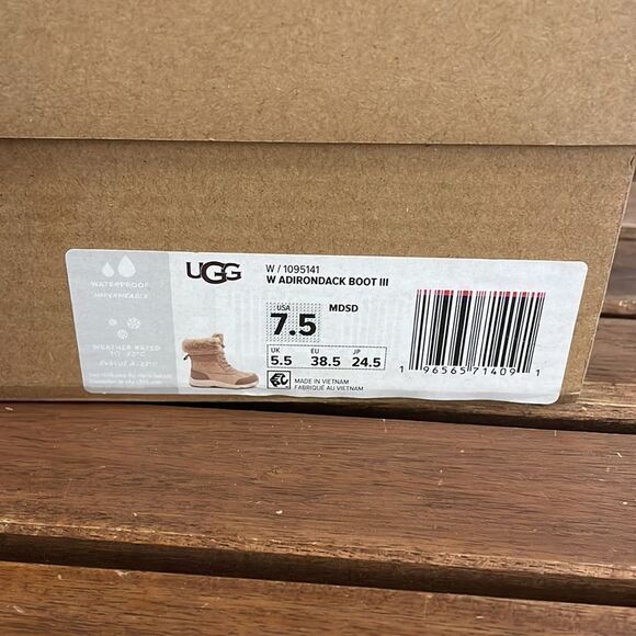 UGG Adirondack III Boot Mustard Seed USA Women Size 7.5/UK 5.5/EU 38.5(MSRP$250) - Picture 10 of 11